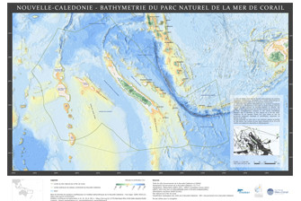 Bathymétrie du parc naturel de la mer de Corail