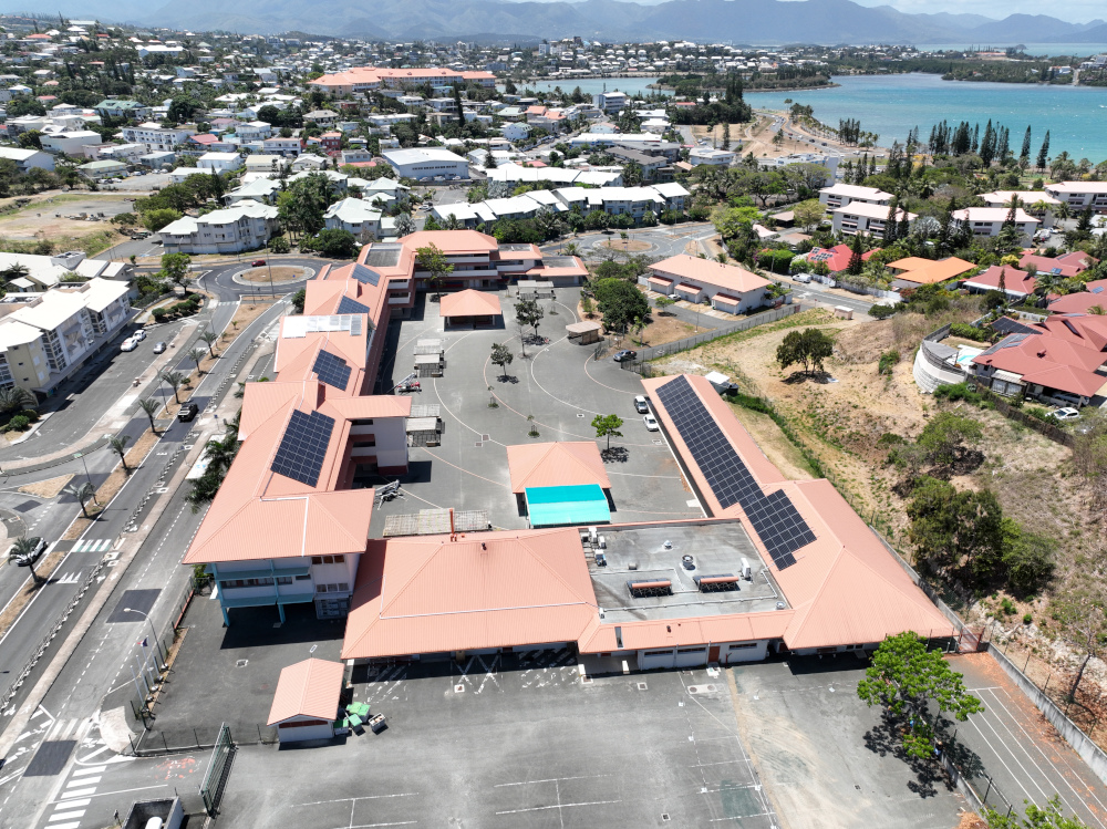 Image drone du Collège de Tuband (Source Ville de Nouméa)
