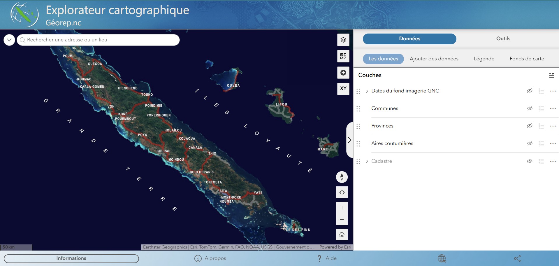 Explorateur cartographique